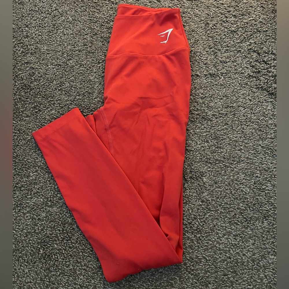 Red 7/8 Gymshark Leggings